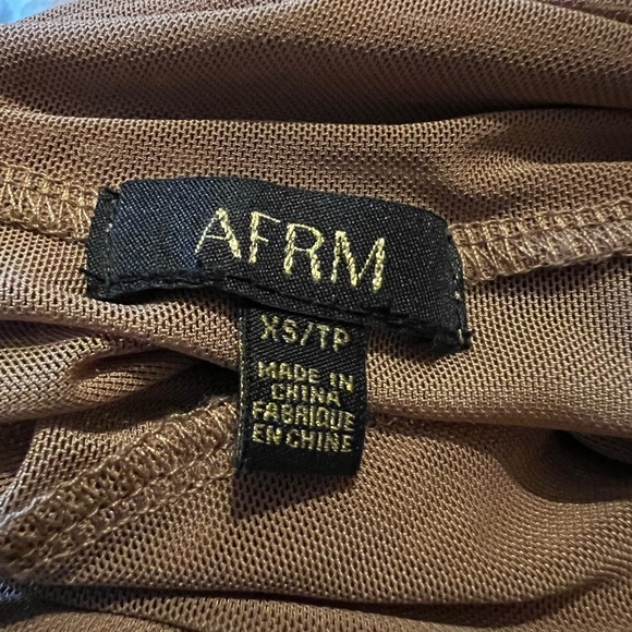 NWOT AFRM Tan Mock Neck Bodycon Dress - Picture 5 of 7